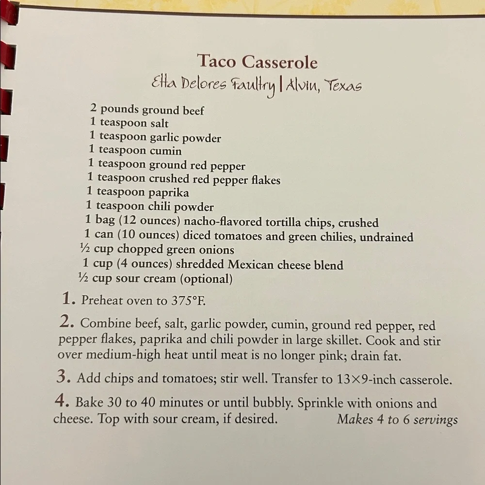 Cookbooks two casserole recipes and walmart associates Home Cooking 3 EUC